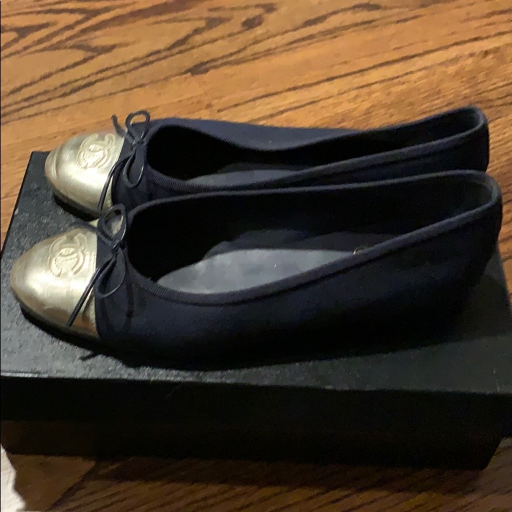 Authentic vintage Chanel ballerina denim leather - Picture 2 of 5